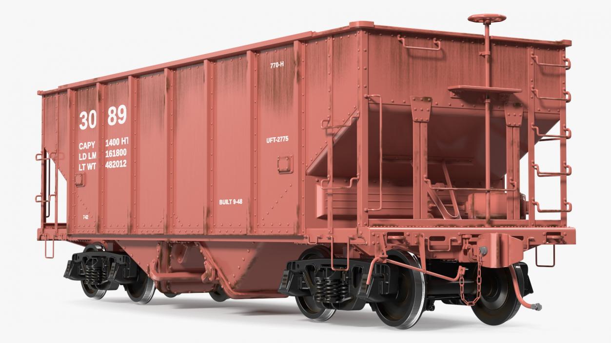 3D Railway Hopper Car model