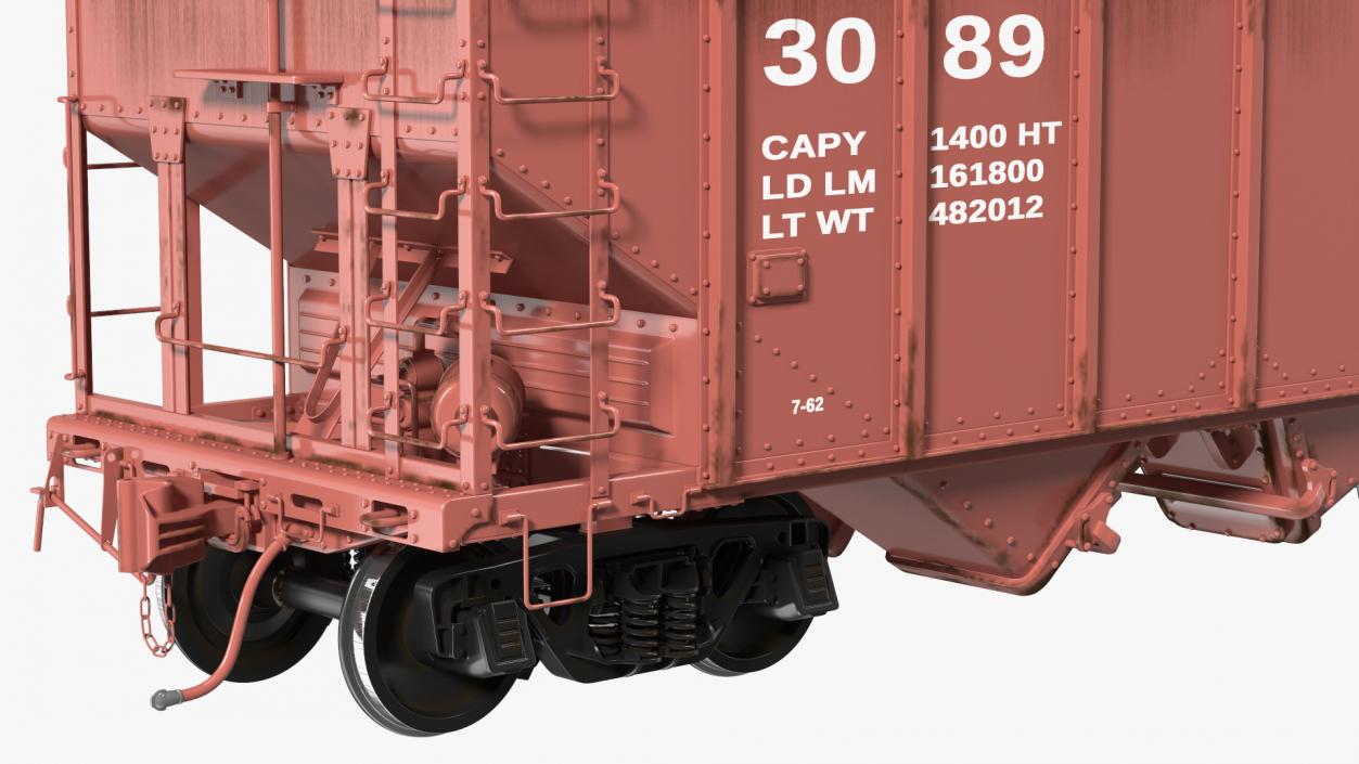 3D Railway Hopper Car model