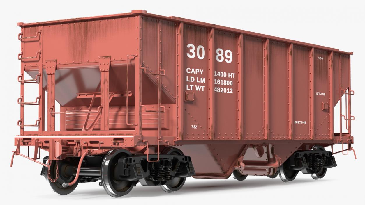 3D Railway Hopper Car model