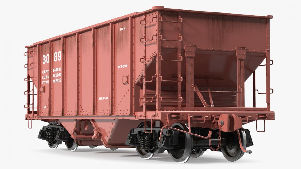 3D Railway Hopper Car model