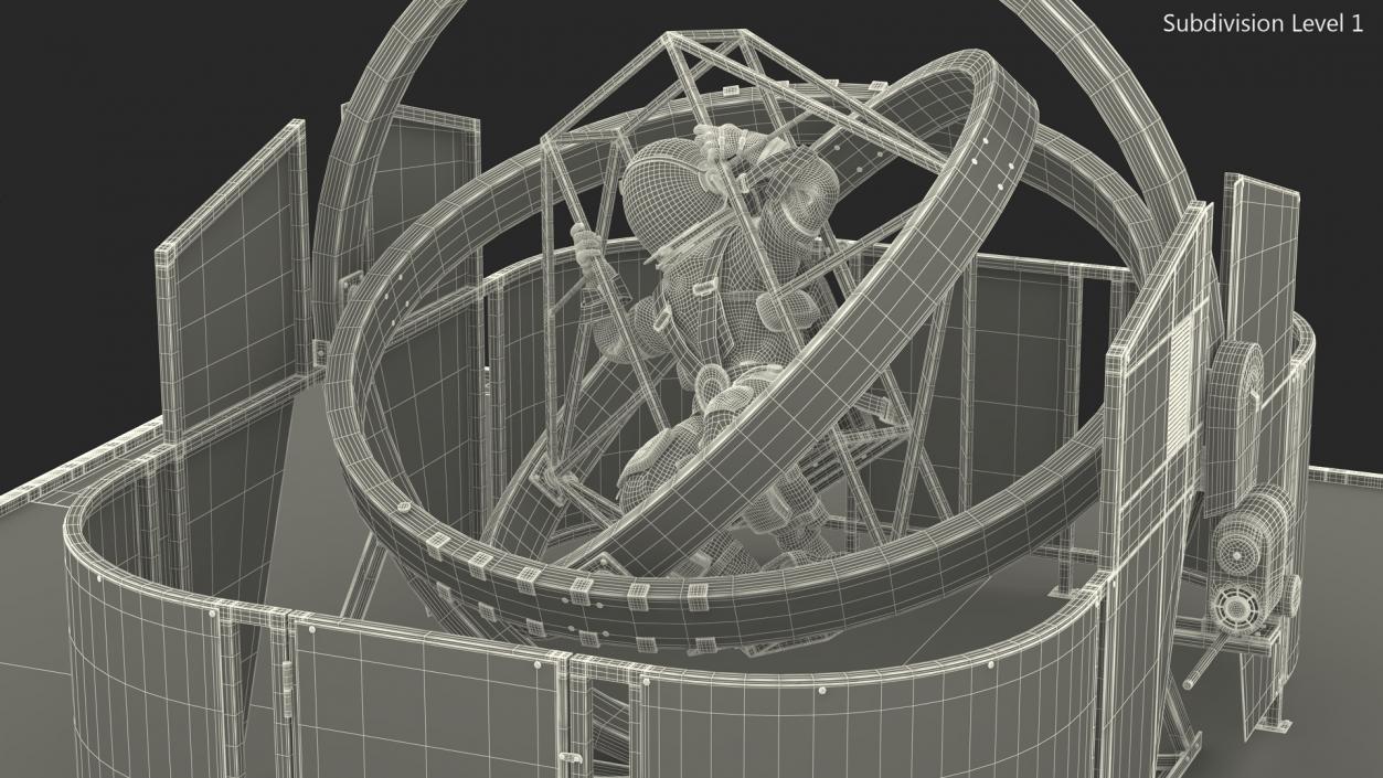 3D Astronaut NASA in Multi Axis Simulator model