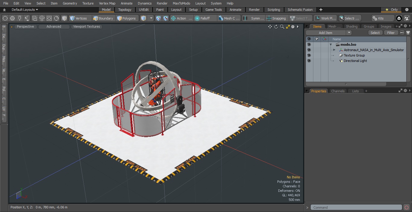 3D Astronaut NASA in Multi Axis Simulator model