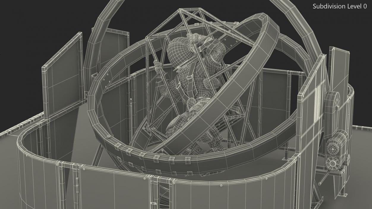 3D Astronaut NASA in Multi Axis Simulator model