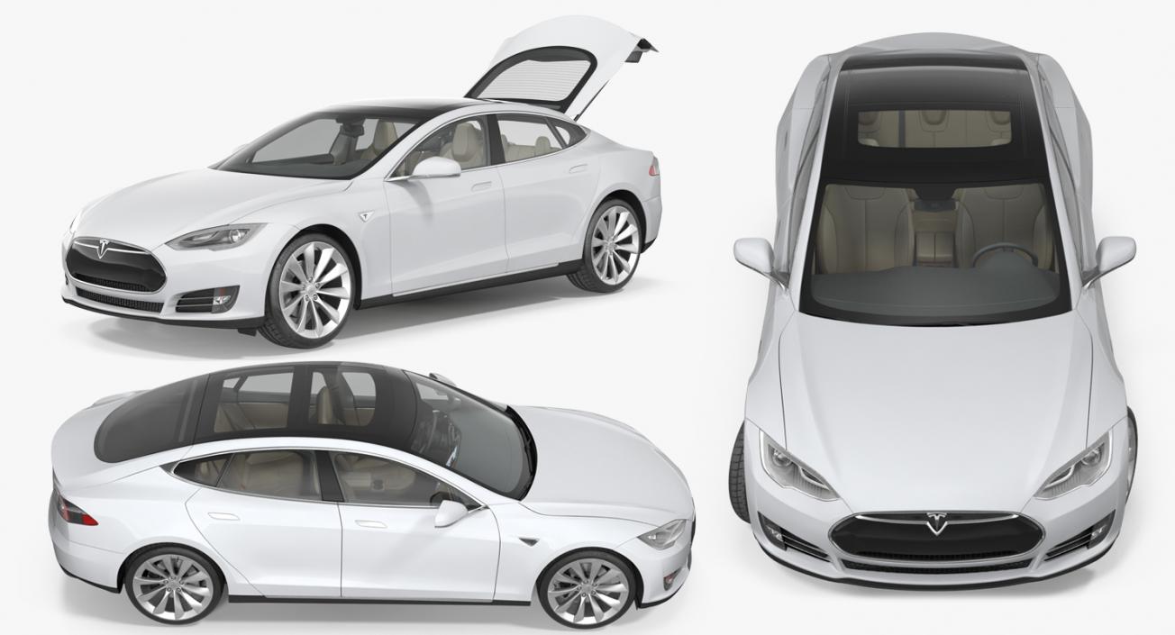 3D Tesla Model S 75 2015