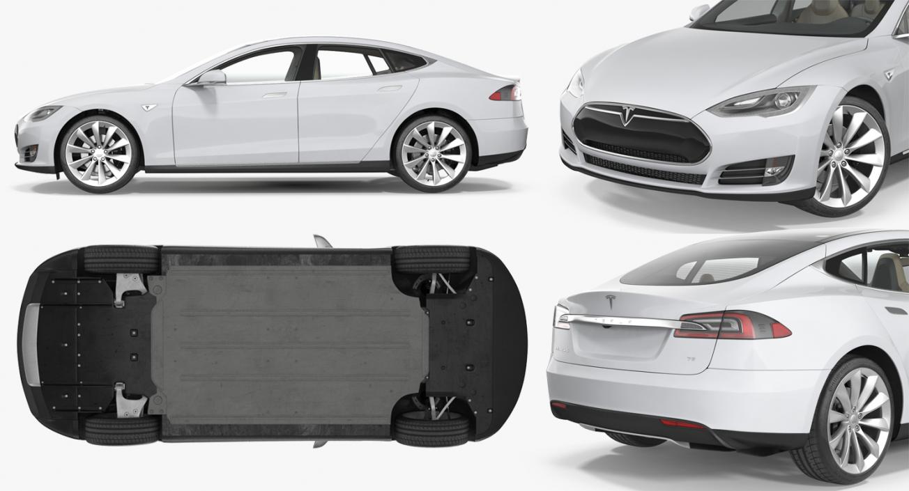 3D Tesla Model S 75 2015