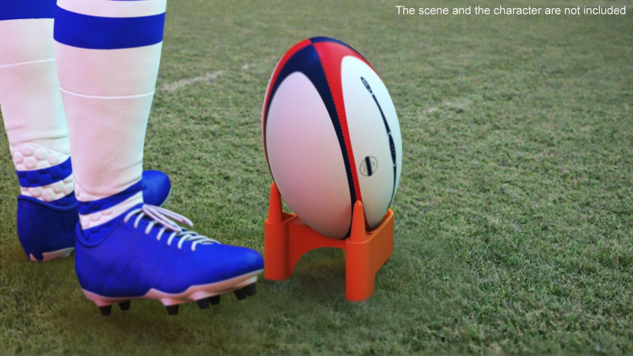 Rubber Football Kicking Tee 3D