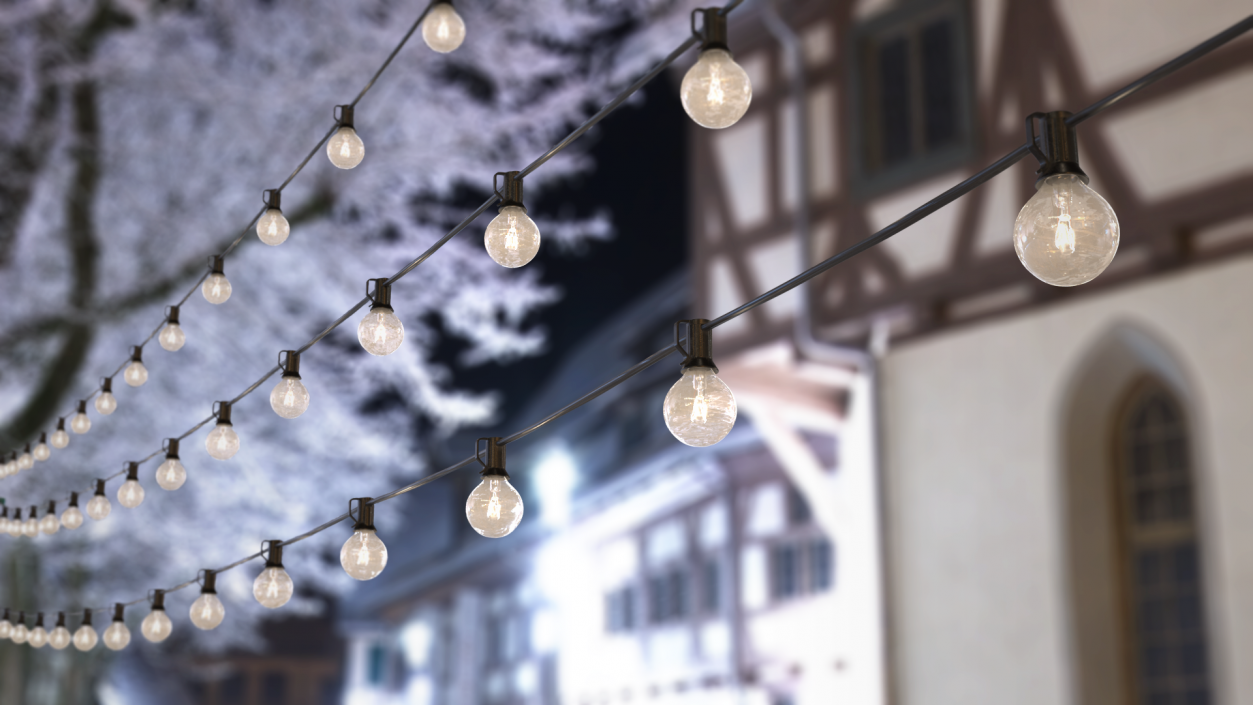 3D Outdoor String Lights