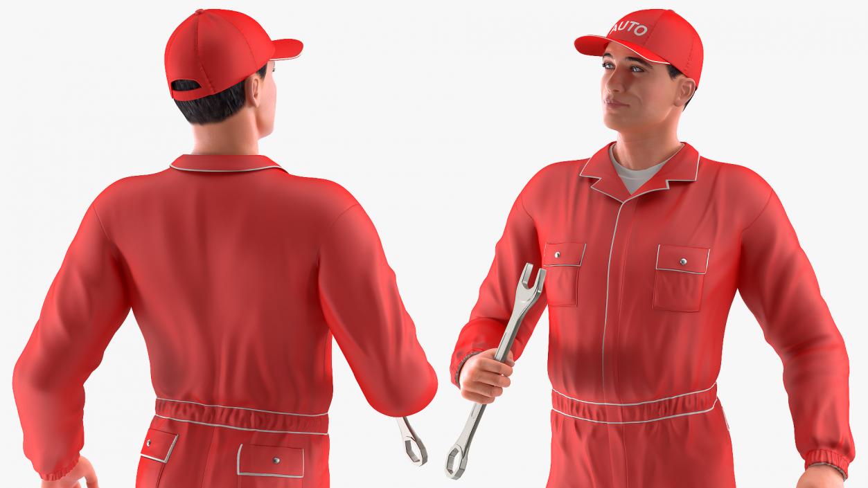 Auto Mechanic Standing Pose 3D