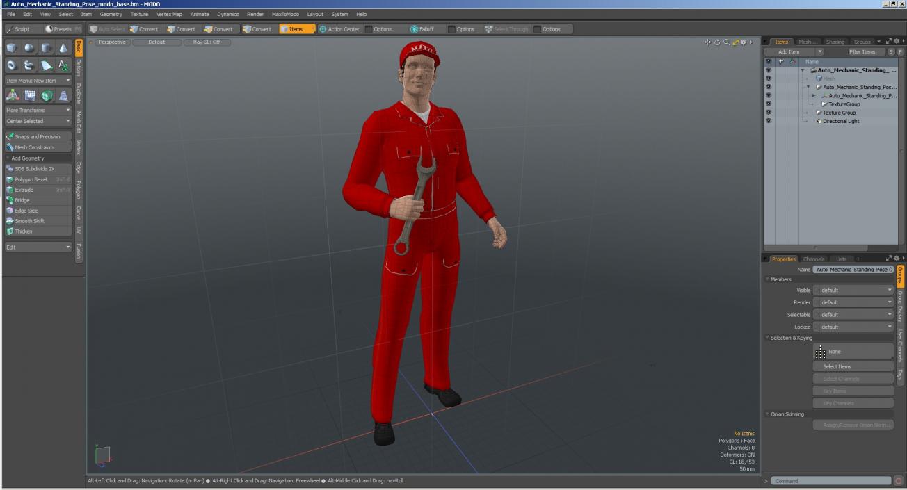 Auto Mechanic Standing Pose 3D