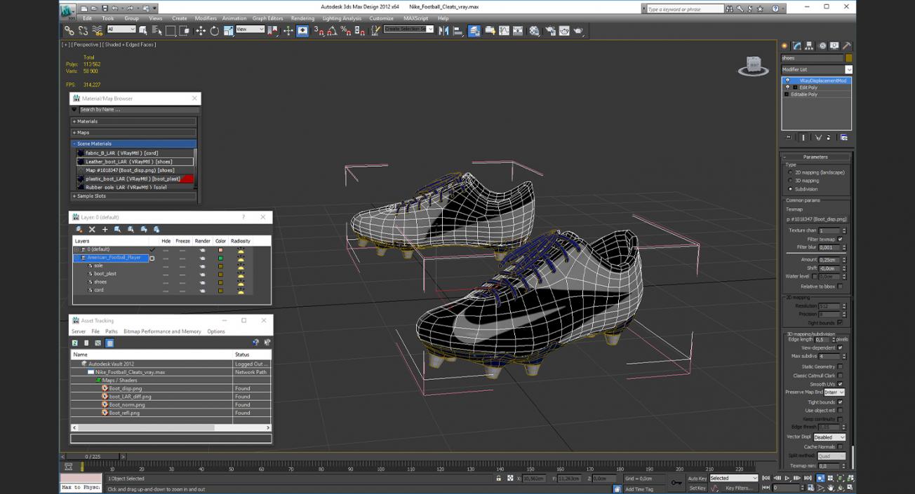 3D model Nike Football Cleats