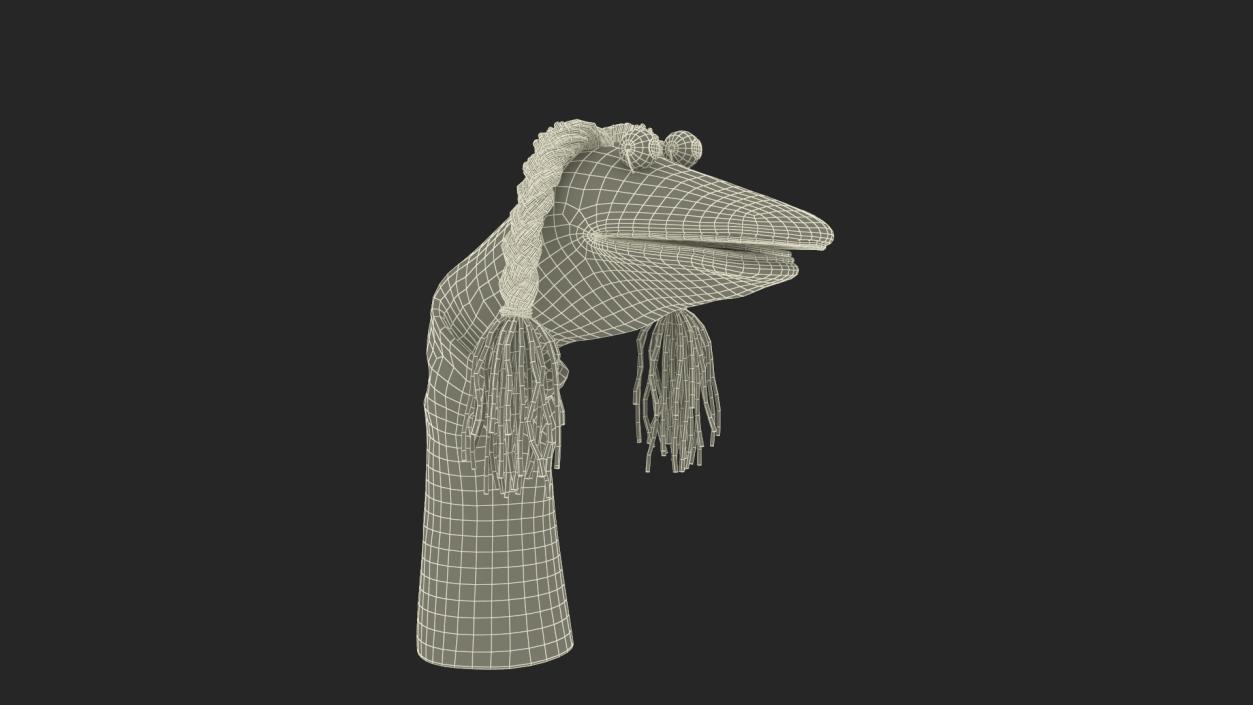 Sock Puppet Girl Pink Rigged for Maya 3D