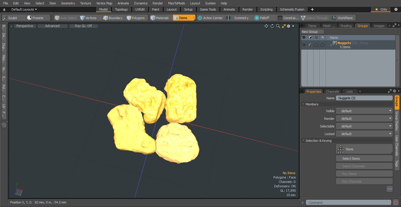 Nuggets 3D model