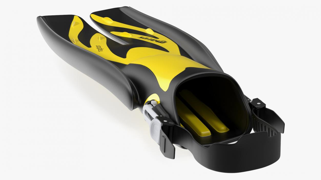 3D Open Heel Split Fin Yellow