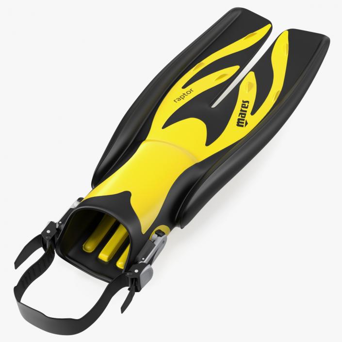 3D Open Heel Split Fin Yellow