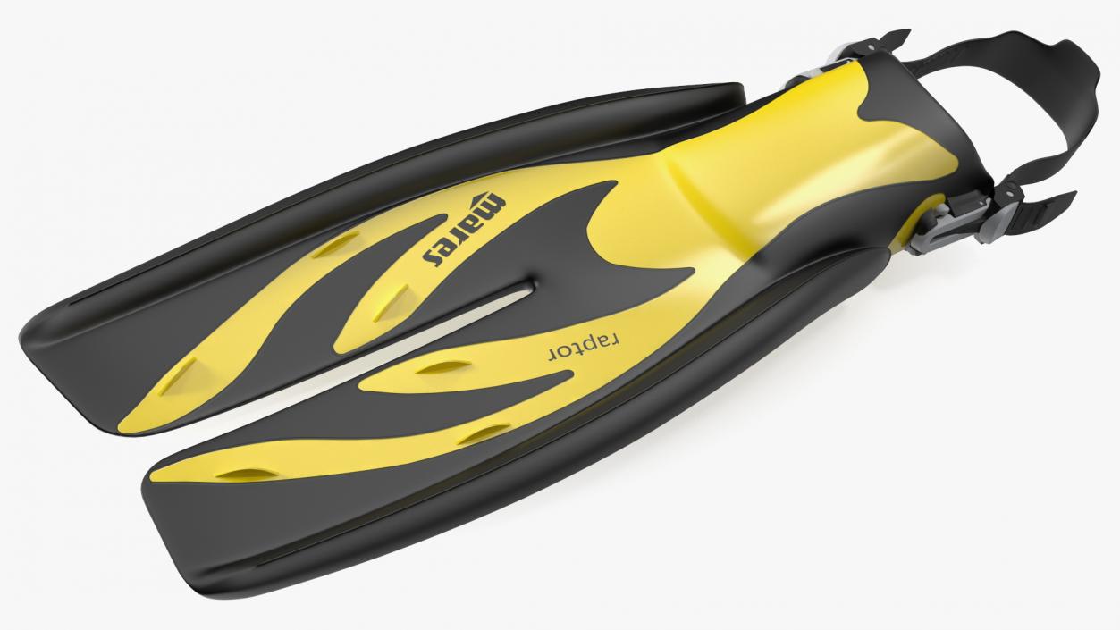 3D Open Heel Split Fin Yellow