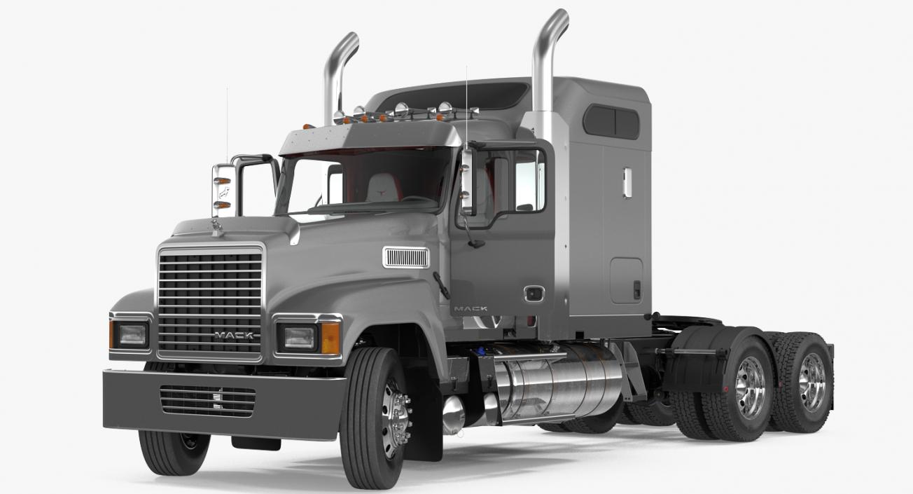 Mack CHU613 Truck Rigged 3D model