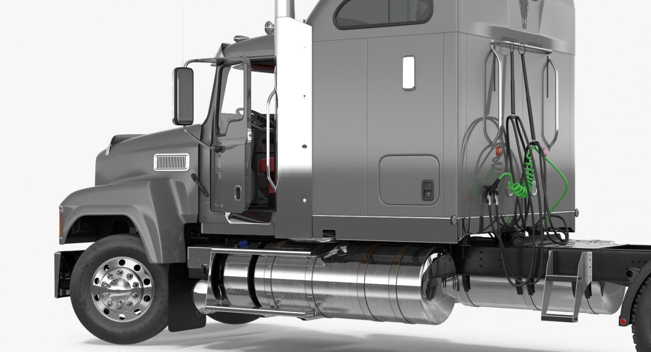 Mack CHU613 Truck Rigged 3D model