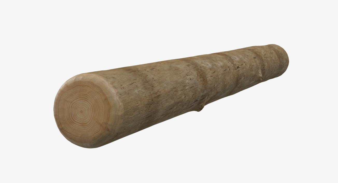 3D Round Wooden Log