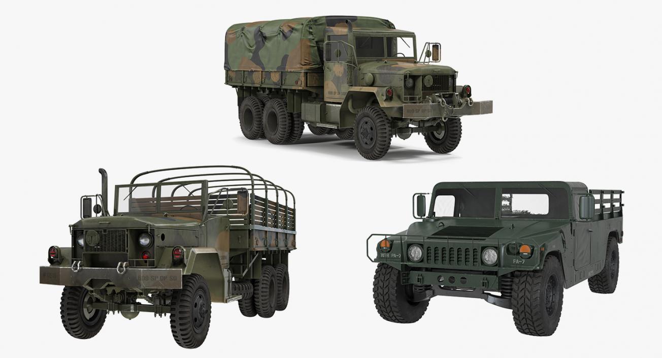 Military Cargo Vehicles Collection 3D model