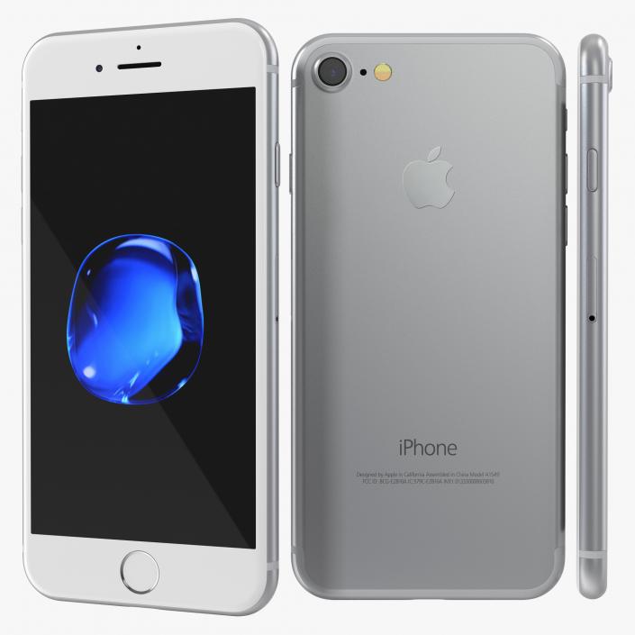 3D model IPhone 7 Silver