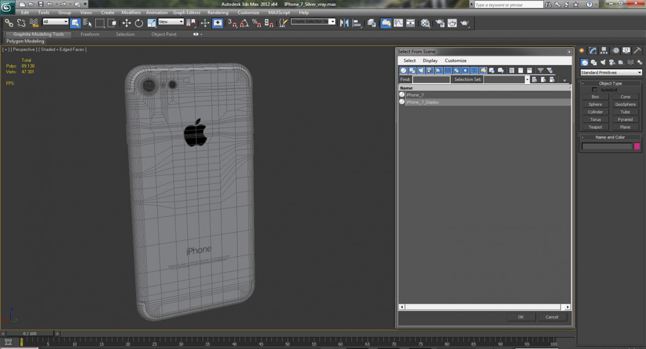 3D model IPhone 7 Silver