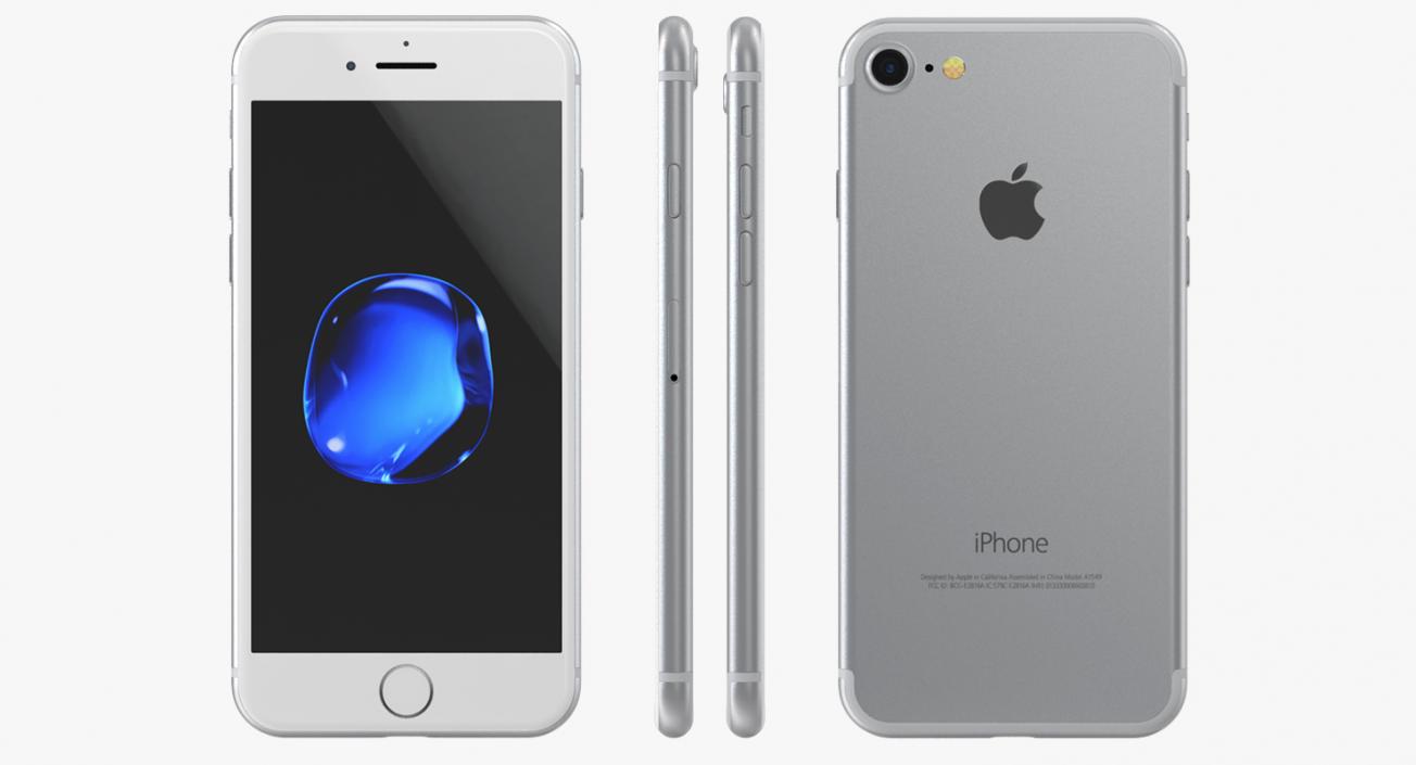 3D model IPhone 7 Silver