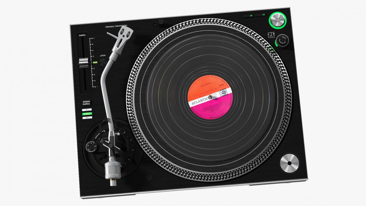 3D Professional DJ Turntable With Vinyl