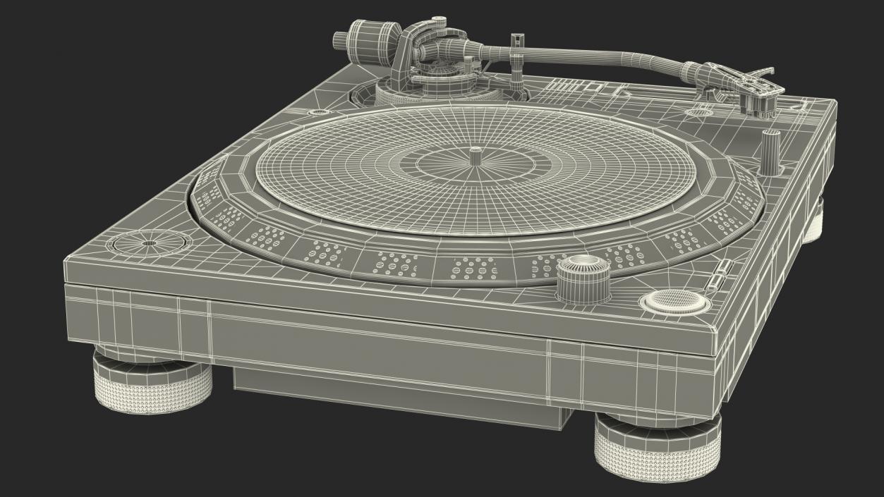 3D Professional DJ Turntable With Vinyl