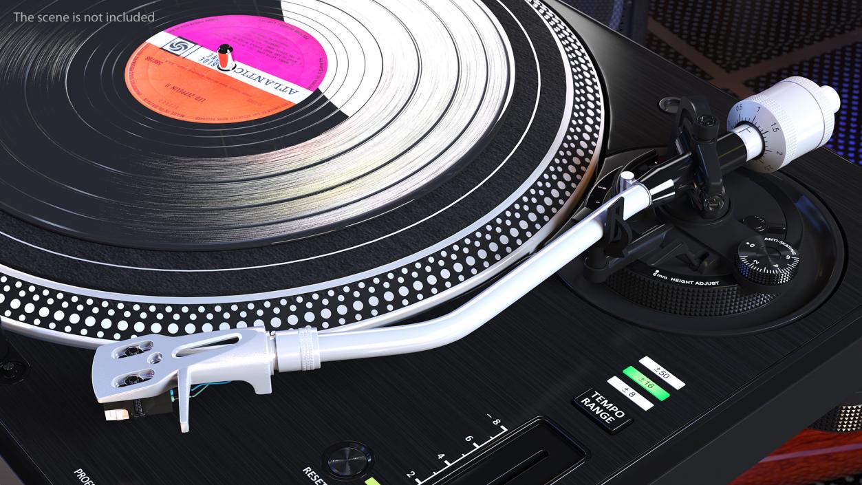 3D Professional DJ Turntable With Vinyl