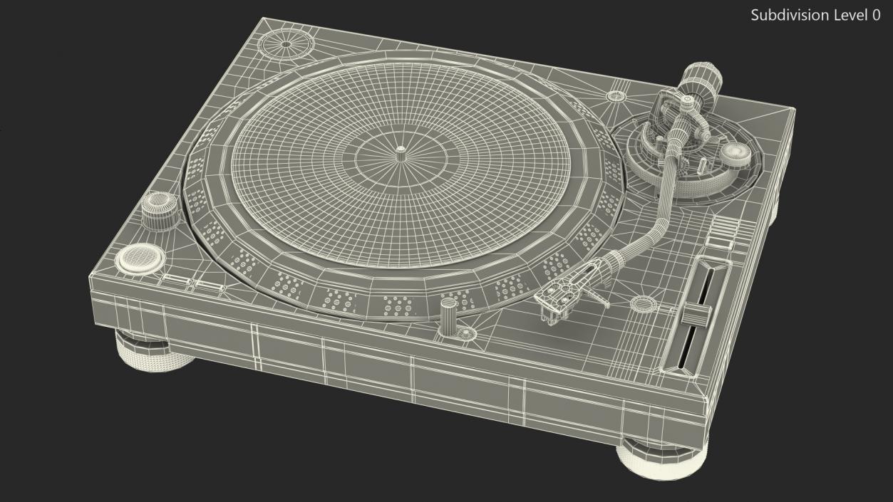 3D Professional DJ Turntable With Vinyl