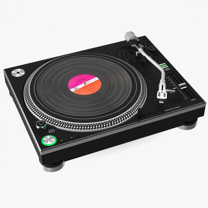 3D Professional DJ Turntable With Vinyl