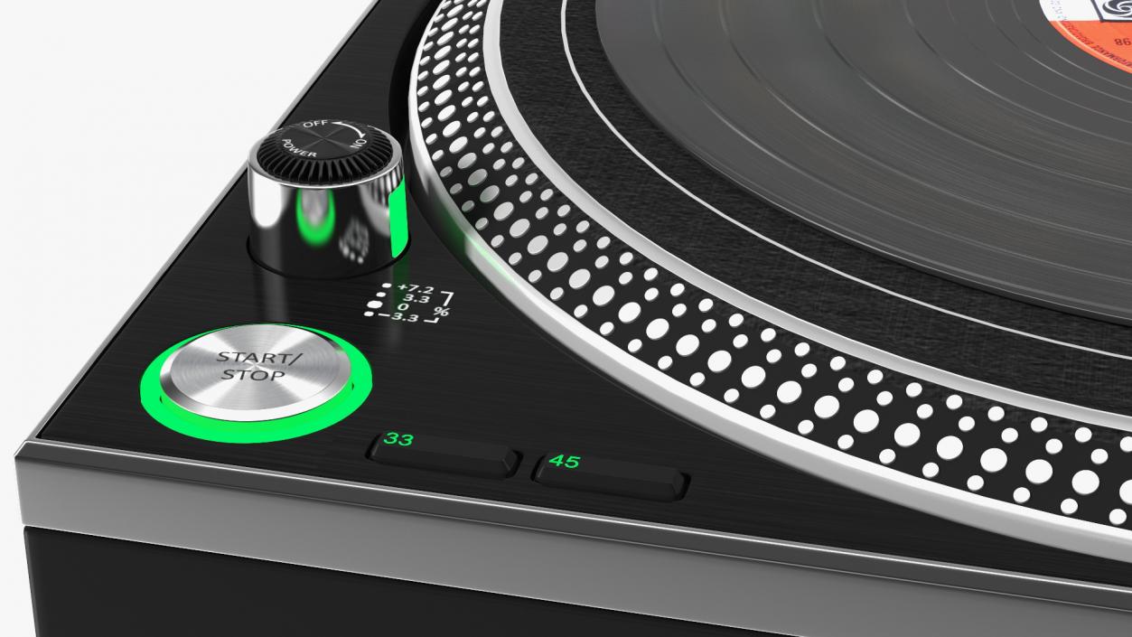 3D Professional DJ Turntable With Vinyl