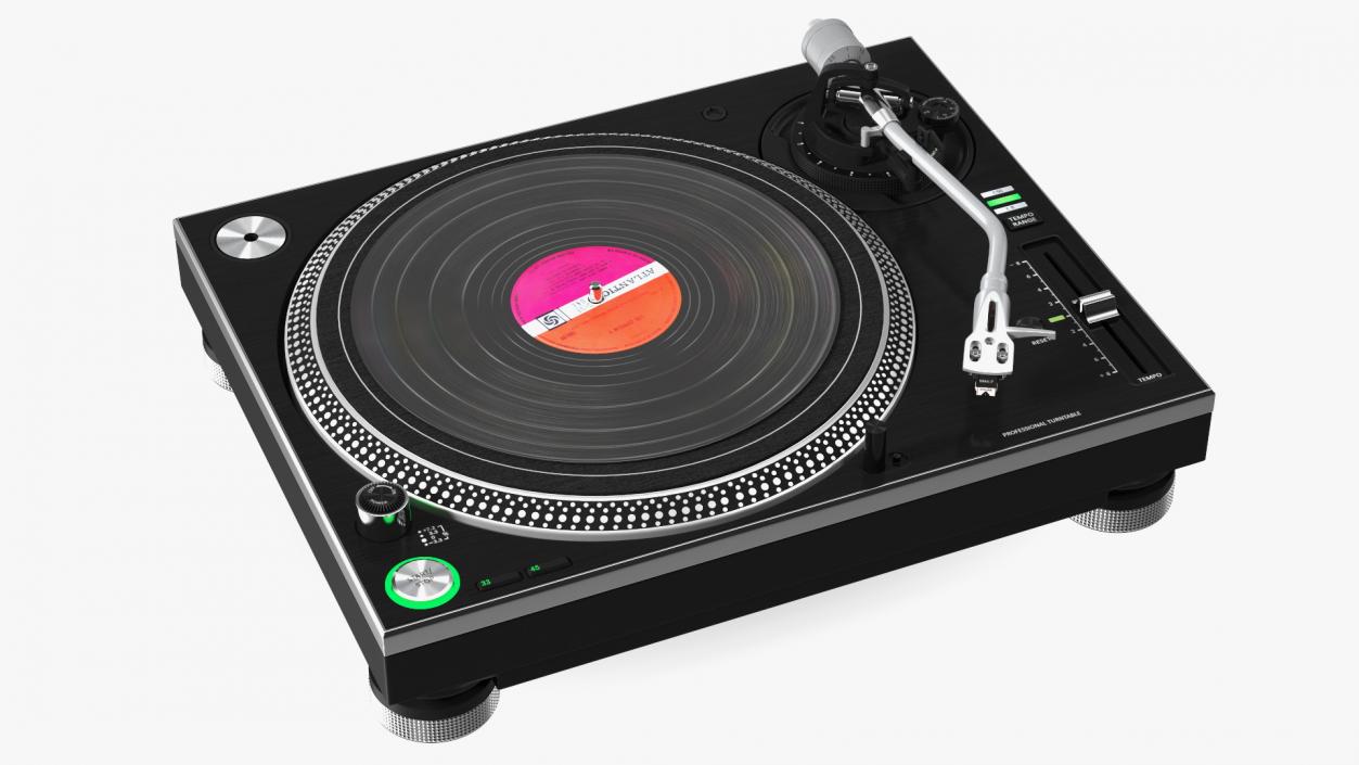 3D Professional DJ Turntable With Vinyl