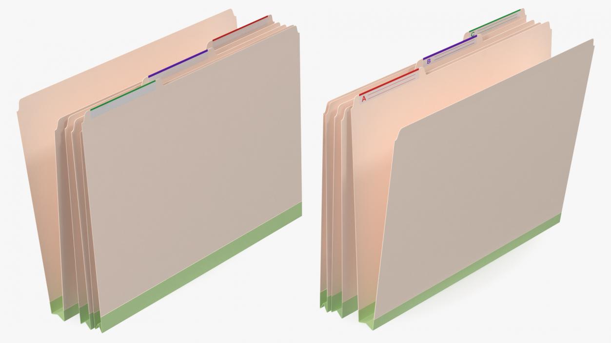 Cardboard File Folder Biege 3D