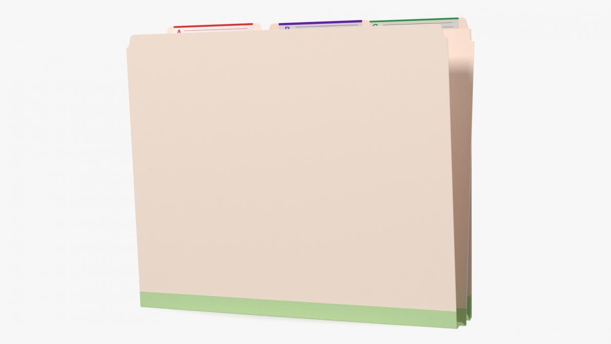 Cardboard File Folder Biege 3D