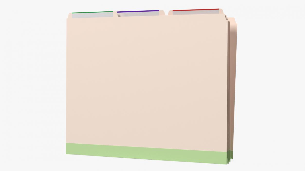 Cardboard File Folder Biege 3D