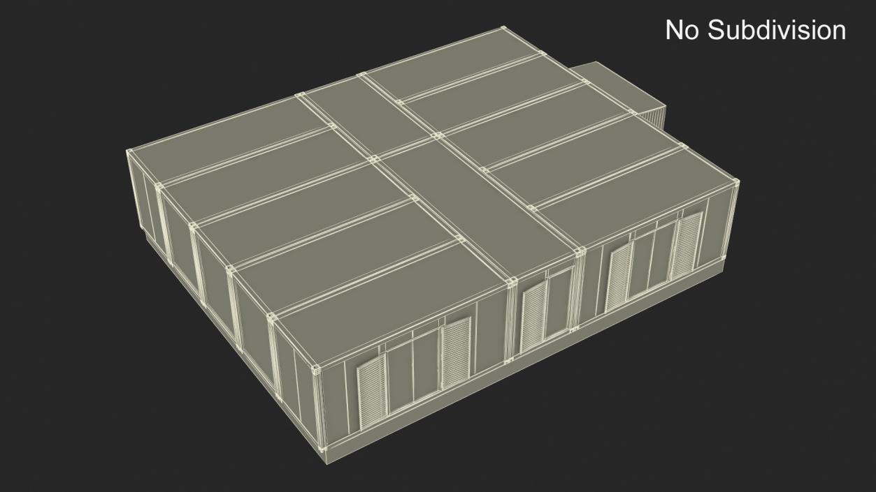 3D Mobile Modular Container Clinic 2 model