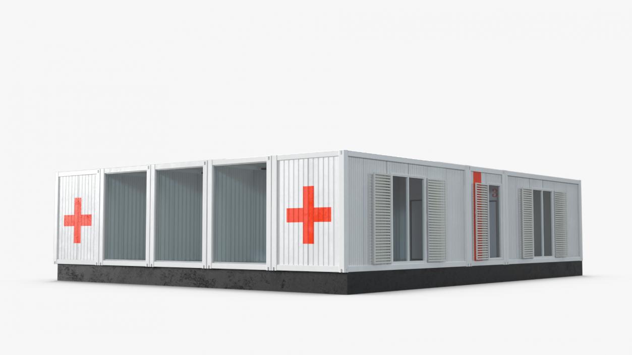 3D Mobile Modular Container Clinic 2 model