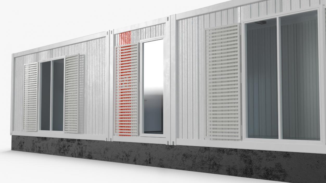 3D Mobile Modular Container Clinic 2 model