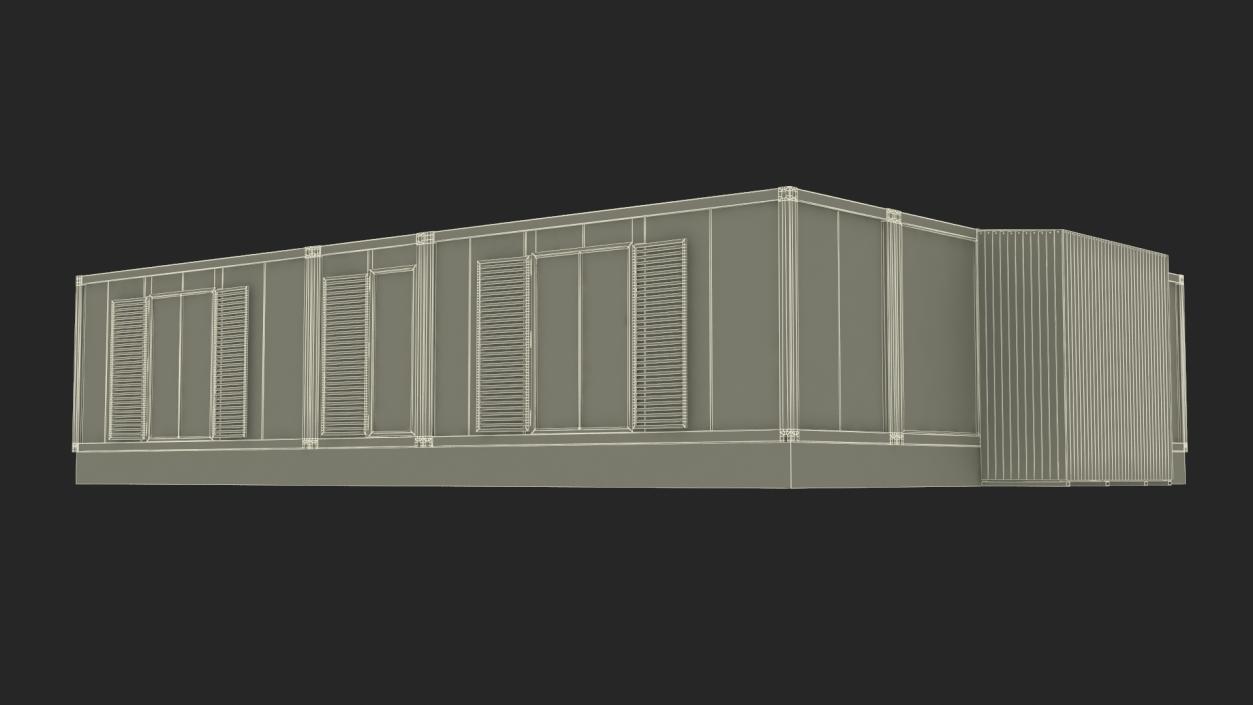 3D Mobile Modular Container Clinic 2 model