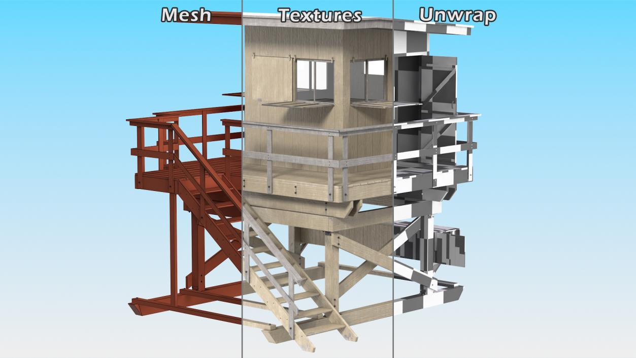 3D model Lifeguard House