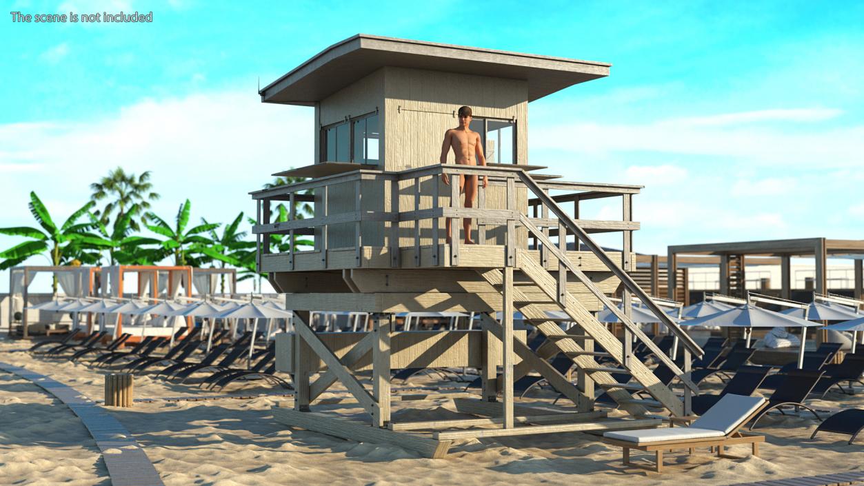 3D model Lifeguard House