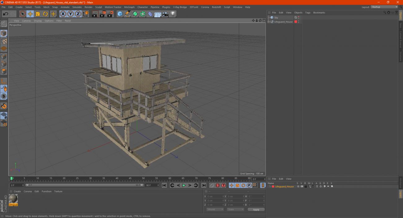 3D model Lifeguard House