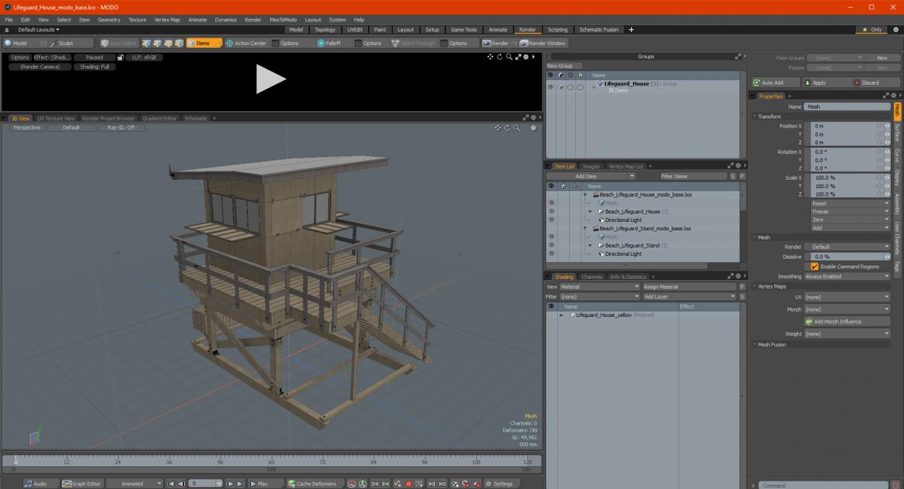 3D model Lifeguard House