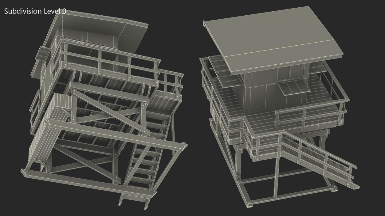 3D model Lifeguard House