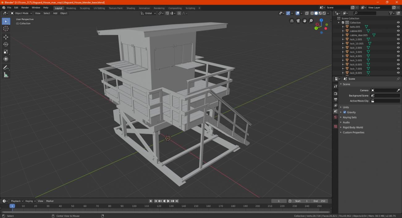 3D model Lifeguard House