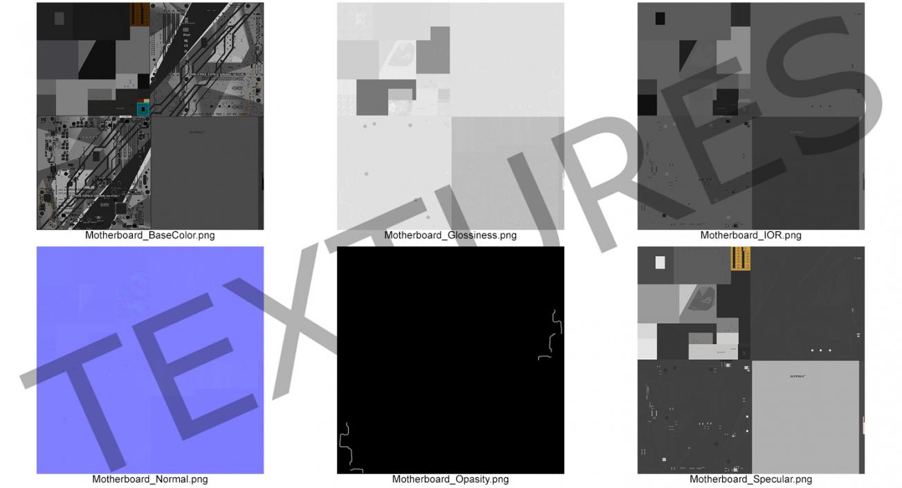 Motherboard Power Radiators 3D