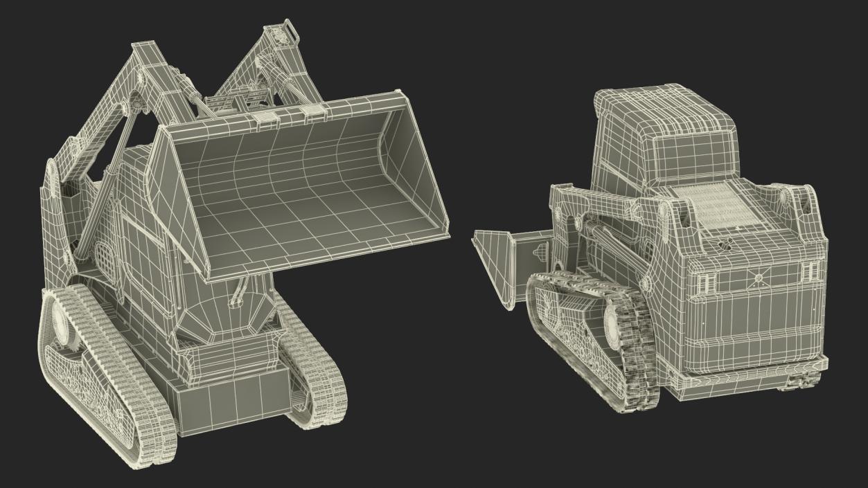 Compact Track Loader Bobcat Rigged 3D model