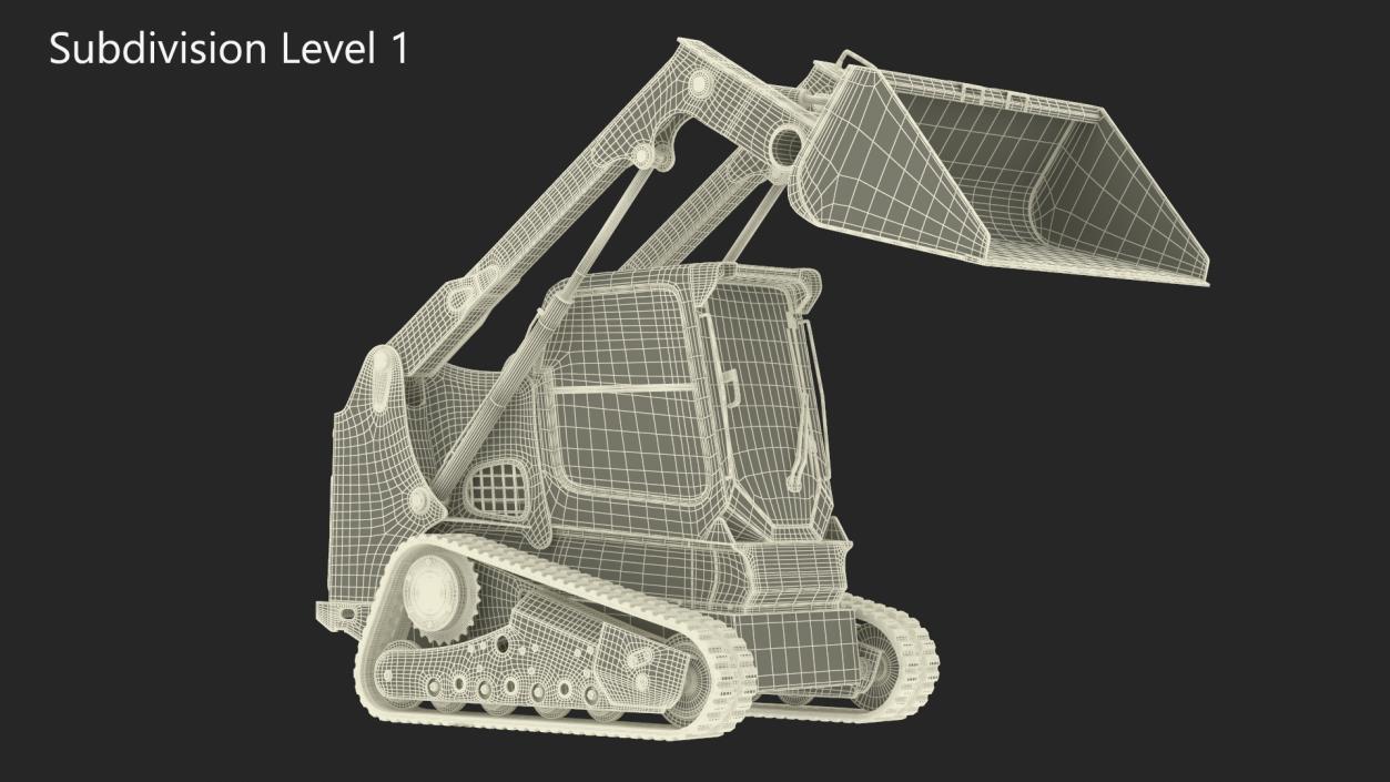 Compact Track Loader Bobcat Rigged 3D model