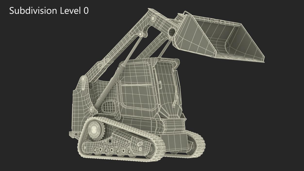 Compact Track Loader Bobcat Rigged 3D model